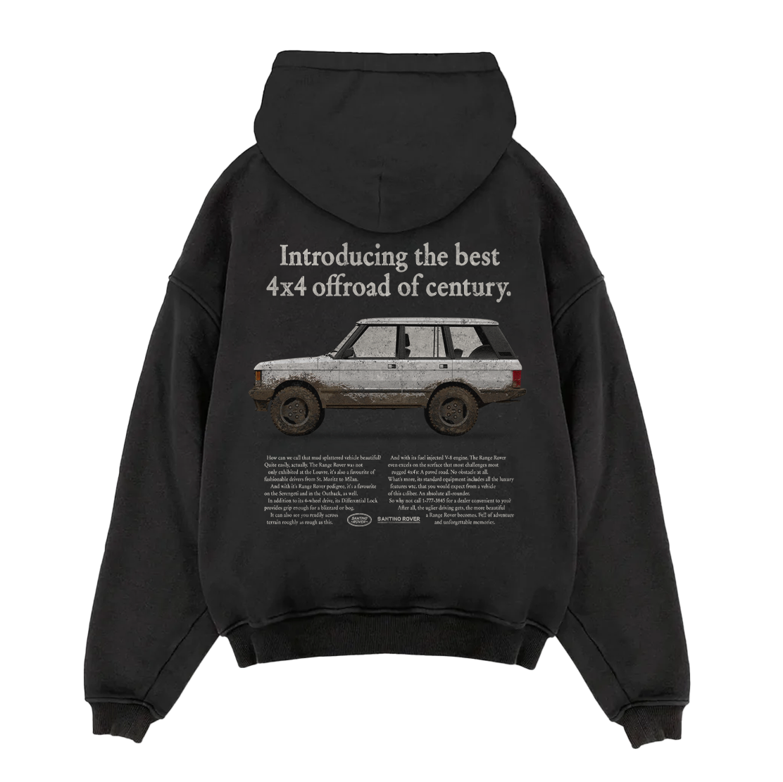 SR Offroad Hoodie Vintage Black Santino Studios