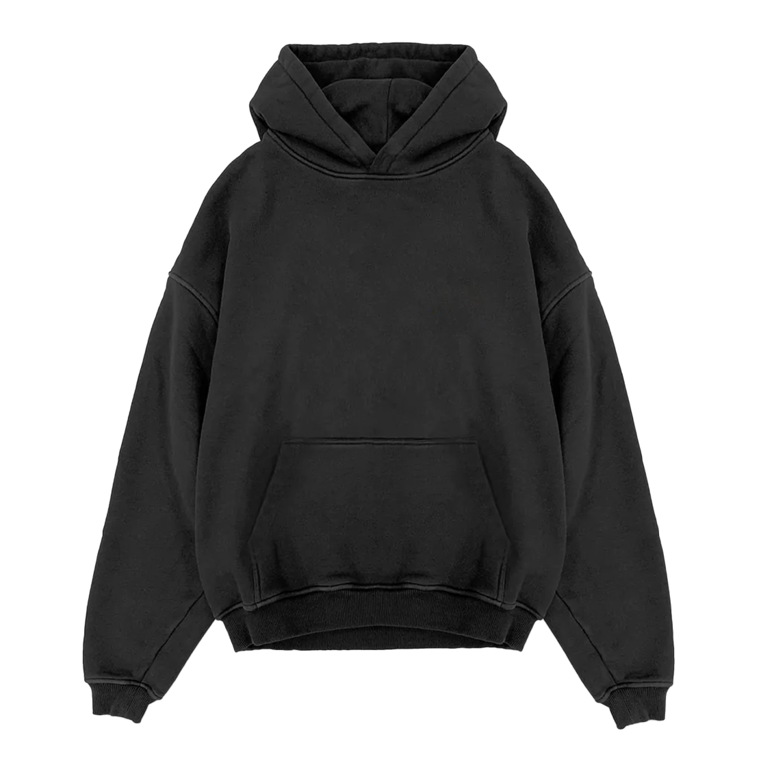 Blank Hoodie Vintage Black