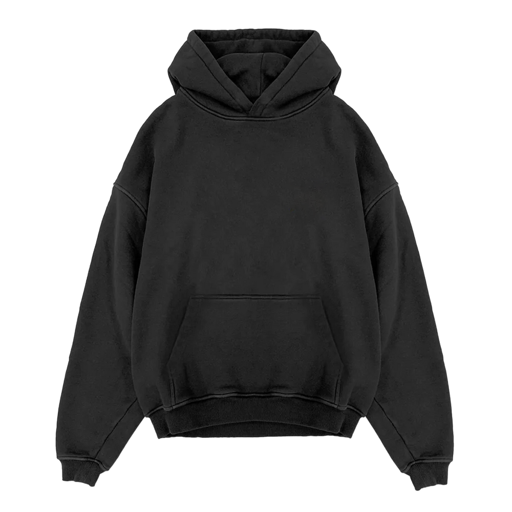 Blank Hoodie Vintage Black